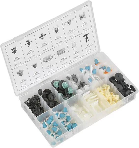 Image of Genuine SEALEY BTC01 Trim Clip Assortment for Audi 160pc