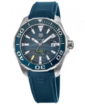 Image of Tag Heuer Aquaracer 300M Automatic Blue Dial Ceramic Bezel Blue Rubber Strap Mens Watch WAY201B.FT6150 WAY201B.FT6150