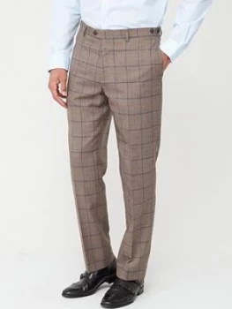 Image of Skopes Tailored Welburn Trousers - Brown Check