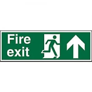 Image of Fire Exit Sign with Up Arrow Vinyl 15 x 45 cm