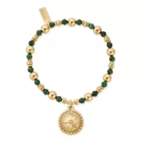 Image of Gold Wandering Free Malachite Bracelet GBMFR3227