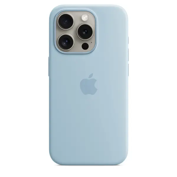 Image of Apple iPhone 15 Pro Silicone Case with MagSafe - Light Blue MWNM3ZM/A