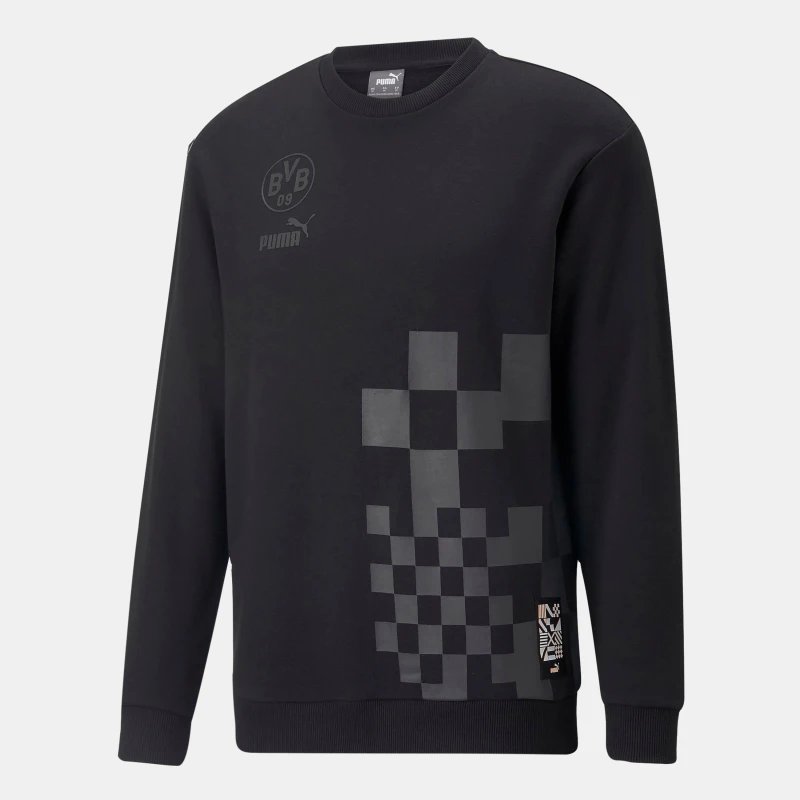 Image of Puma Brussia Dortmund Fc Ftblculture Crew Sweatshirt Black male L