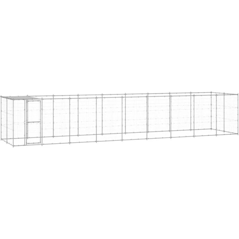 Image of VIDAXL Vidaxl - Outdoor Dog Kennel Galvanised Steel with Roof 21.78 m² 8720286665800
