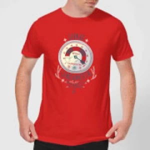 Image of Elf Clausometer Mens Christmas T-Shirt - Red - M