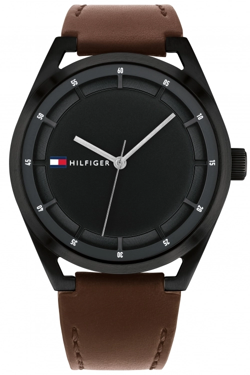 Image of Tommy Hilfiger Black And Brown 'Collin' Fashion Watch - 1791771