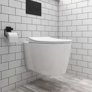 Image of Wall Hung Rimless Toilet with Soft Close Seat - Alcor