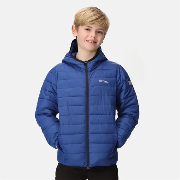 Image of Regatta Junior Hooded Marizion Padded Jacket - New Royal(Strong Blue) C5-C6yrs