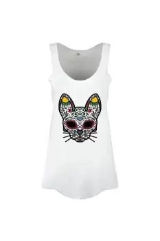 Image of Sugar Skull Kitten Vest Top