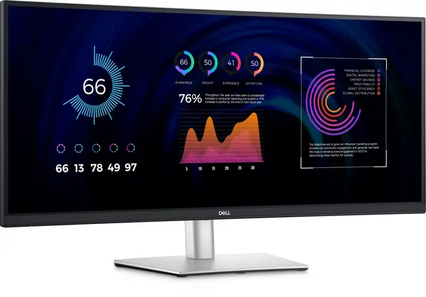 Image of Dell P Series 34" P3424WE 4K Ultra HD IPS Curved LCD Monitor