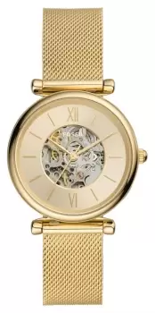 Image of Fossil ME3250 Carlie Automatic (35mm) Gold Cut-Out Dial / Watch