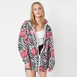 Image of Missguided Bum Bag Pac a Mac Animal - Black