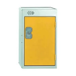 Image of One Compartment Quarto Locker D300mm Yellow Door MC00078