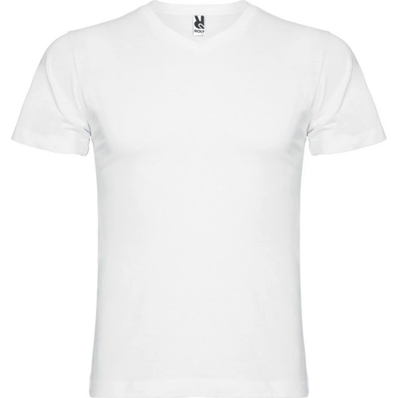 Image of ROLY ROLY Men Samoyedo V Neck T-Shirt in White Size: Small White S Male 5063470578368