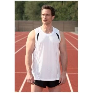 Image of PT Mens Running Vest (White/Black/Silver) 30-32"