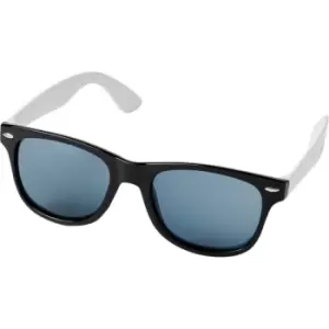 Image of Bullet Unisex Adult Sun Ray Colour Block Sunglasses (One Size) (Solid Black/White)