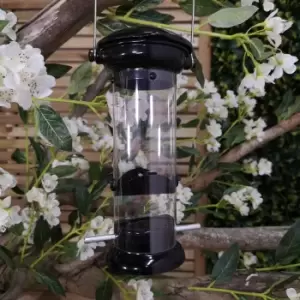 Image of Heavy Duty Flick and Click Garden Wild Bird Hanging Black Metal Nyjer Feeder