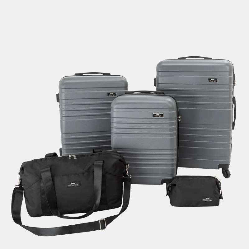 Image of Slazenger 5 Piece Suitcase Luggage Set Grey unisex One Size
