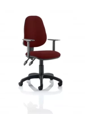 Image of Eclipse II Lever Task Operator Chair Bespoke With Height Adjustable Arms In Ginseng Chilli