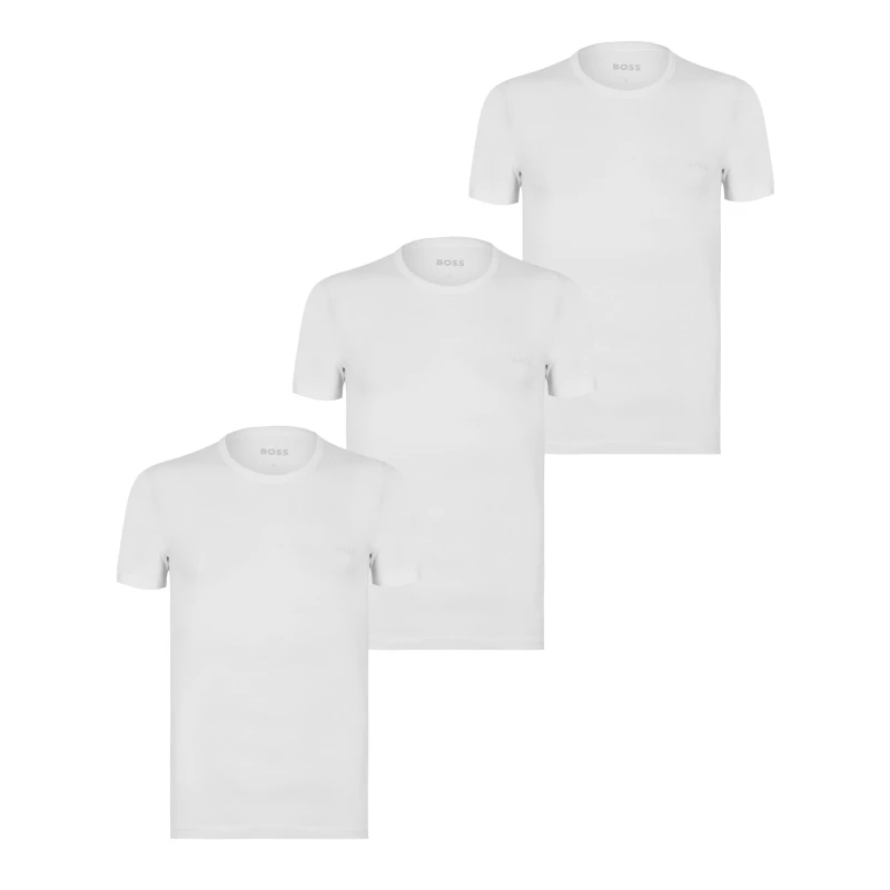 Image of Boss 3-pack Classic T-Shirts - White White 2XL