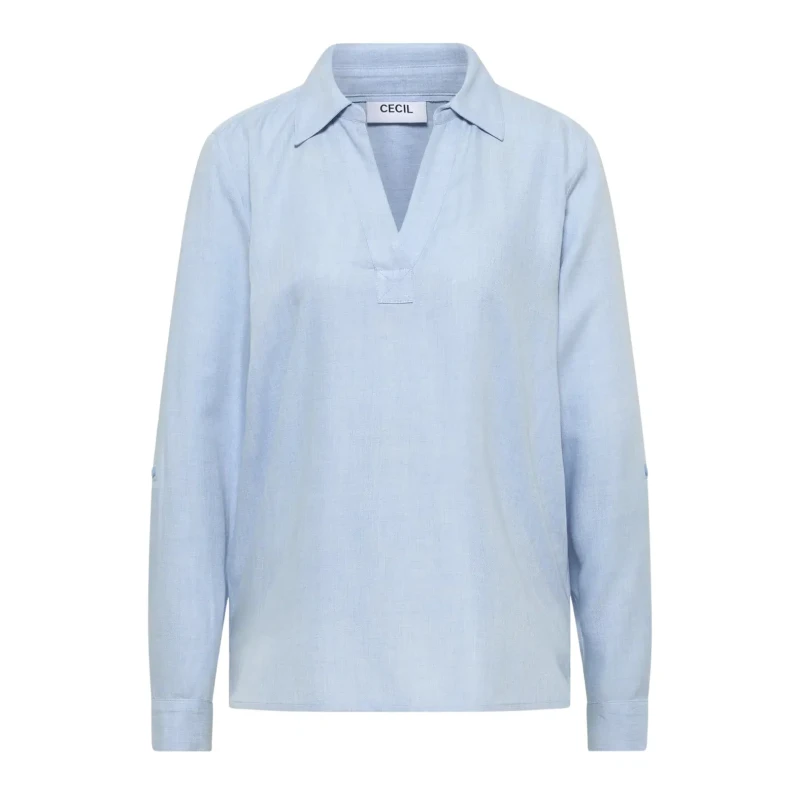 Image of cecil Womens long sleeve blouse Cecil Melange Bleu Female L