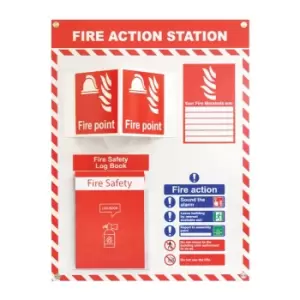 Image of Fire Action Station Style 1, Safety Station, Acp (800mm x 600mm)
