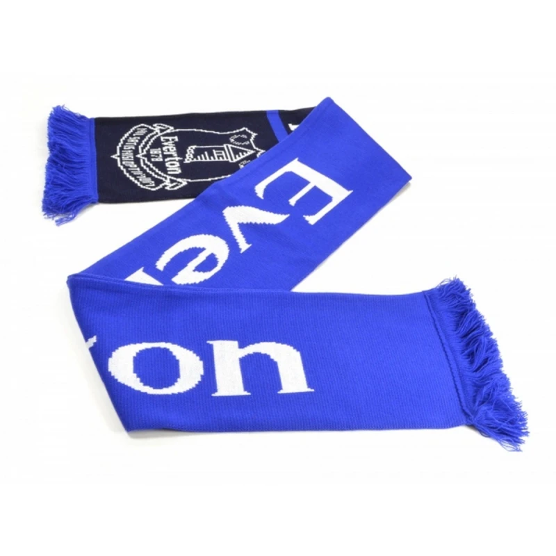 Image of Everton FC Mens Official Football Jacquard Nero Scarf in Blue Blue Male One Size