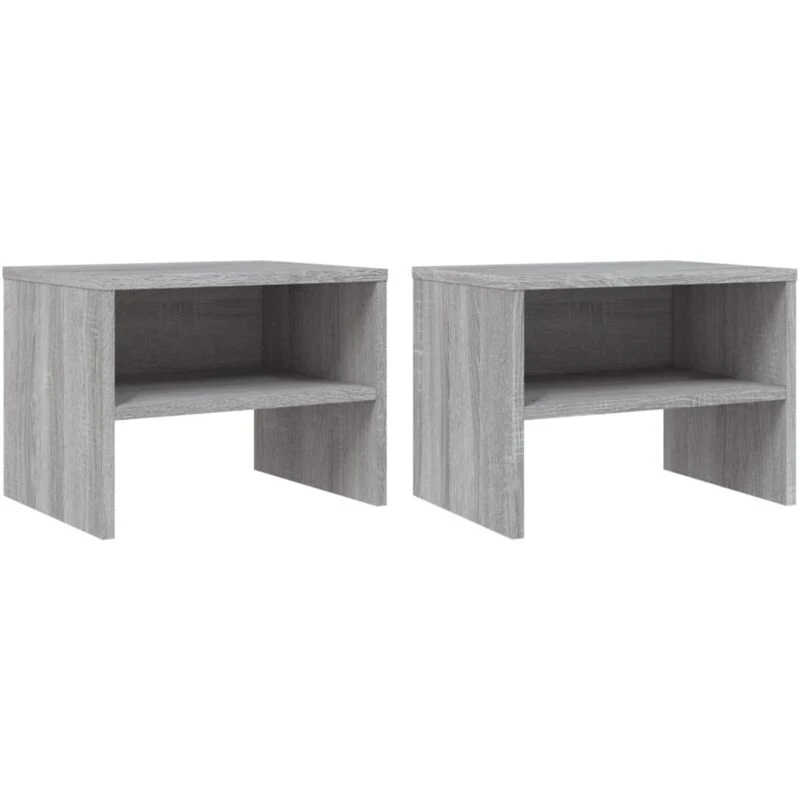 Image of VIDAXL Bedside Cabinets 2 pcs Grey Sonoma 40x30x30cm Engineered Wood Vidaxl 8720286975022