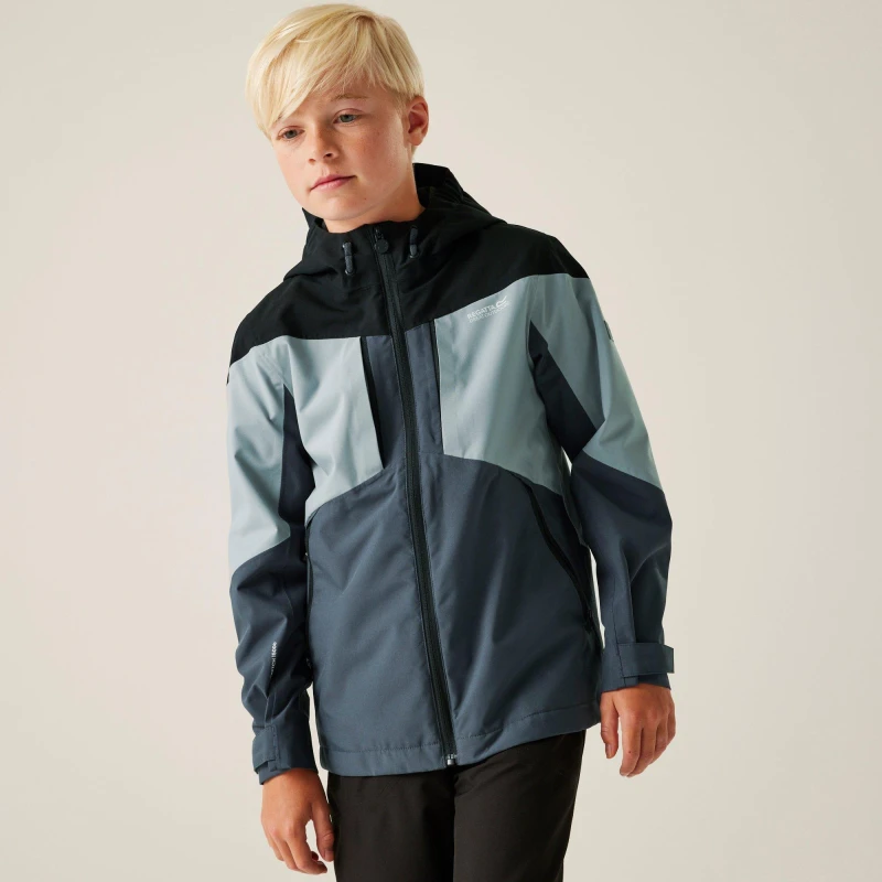 Image of Regatta Junior Highton Waterproof Shell Dark Grey