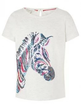 Image of Monsoon Girls Zeena Zebra Top - Ivory