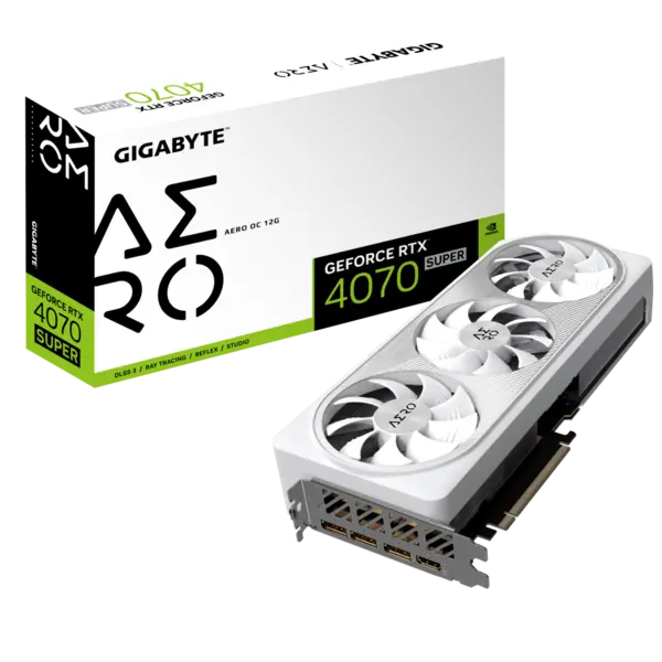 Image of Gigabyte GeForce RTX 4070 SUPER AERO OC 12GB Graphics Card - GV-N407SAERO OC-12GD