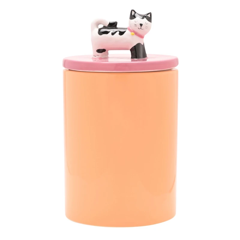 Image of Raspberry Blossom Cat Treat Jar Multi unisex