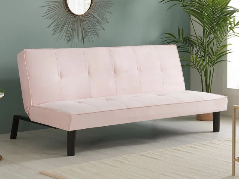 Image of Birlea Aurora Pink Velvet Sofa Bed