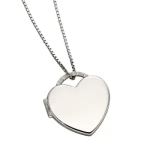 Image of Sterling Silver Cubic Zirconia Locket
