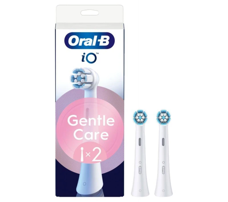 Image of ORAL B iO Gentle Care Replacement Toothbrush Head - Pack of 2, White 8700216373128