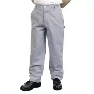Image of BonChef Classic Mens Chef Trousers 42" (Royal/White) - Royal/White