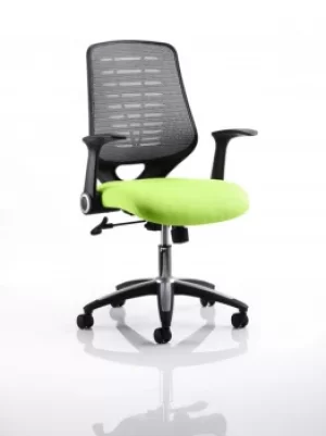 Image of Relay Task Operator Chair Bespoke Colour Silver Back Lime