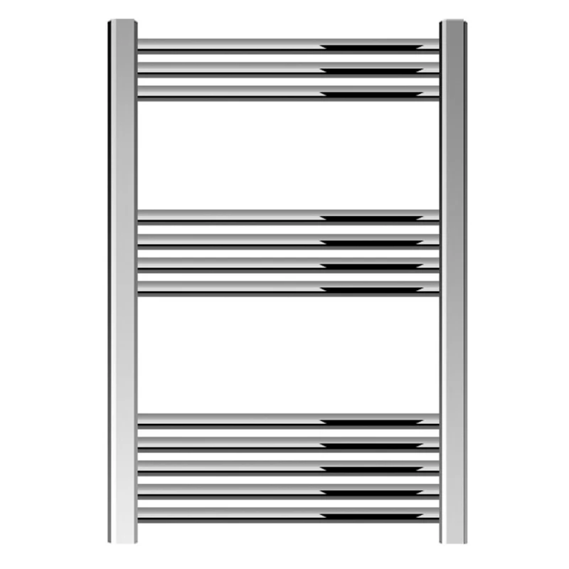 Image of Balterley Straight Heated Towel Rail Radiator, 279W, 600 x 800mm, Chrome in Silver Silver Unisex
