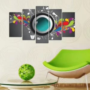 Image of 5MF-65 Multicolor Decorative MDF Painting (5 Pieces)