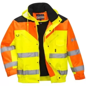 Image of Portwest S464YERXL - sz XL Contrast Plus Bomber Jacket - Yellow - Yellow