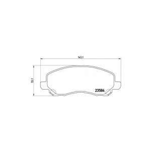 Image of Front Brake Pad Set BREMBO P 54 030