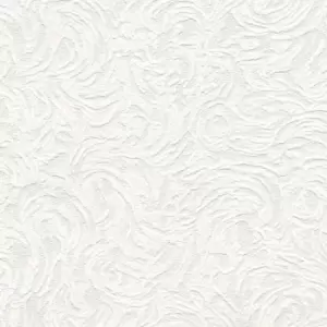 Image of Paintable Blown Vinyl Wallpaper Textured Finish Richmond White Belgravia