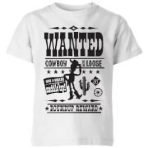 Image of Toy Story Wanted Poster Kids T-Shirt - White - 3-4 Years