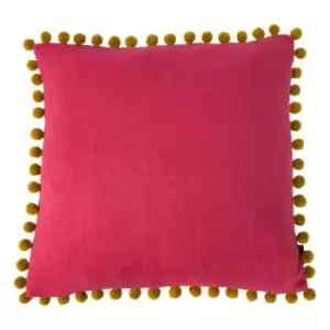 Image of Paoletti Mardi Gras Polyester Filled Cushion Viscose Coral/Bamboo