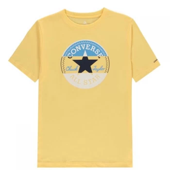 Image of Converse Chuck Taylor Logo T-Shirt Junior Boys - Topaz Gold