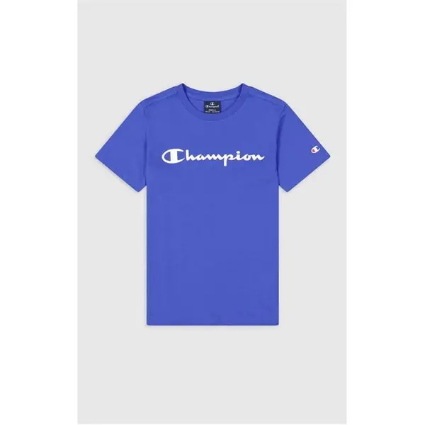 Image of Champion Blue Junior Script Logo T-Shirt