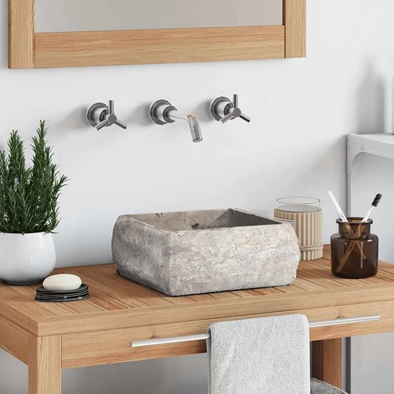 Image of VIDAXL Sink Grey 30x30x13cm Marble Vidaxl 8720286300879