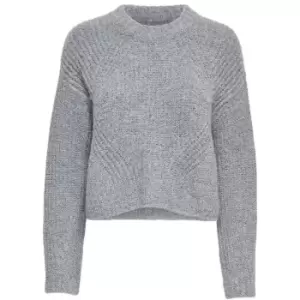 Image of Only Crop Knit Jumper - Grey