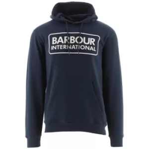 Image of Barbour International International Navy Pop Over Hoodie