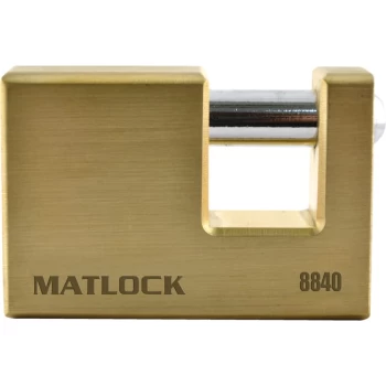 Image of Lock Block Brass Key Padlock - 63MM